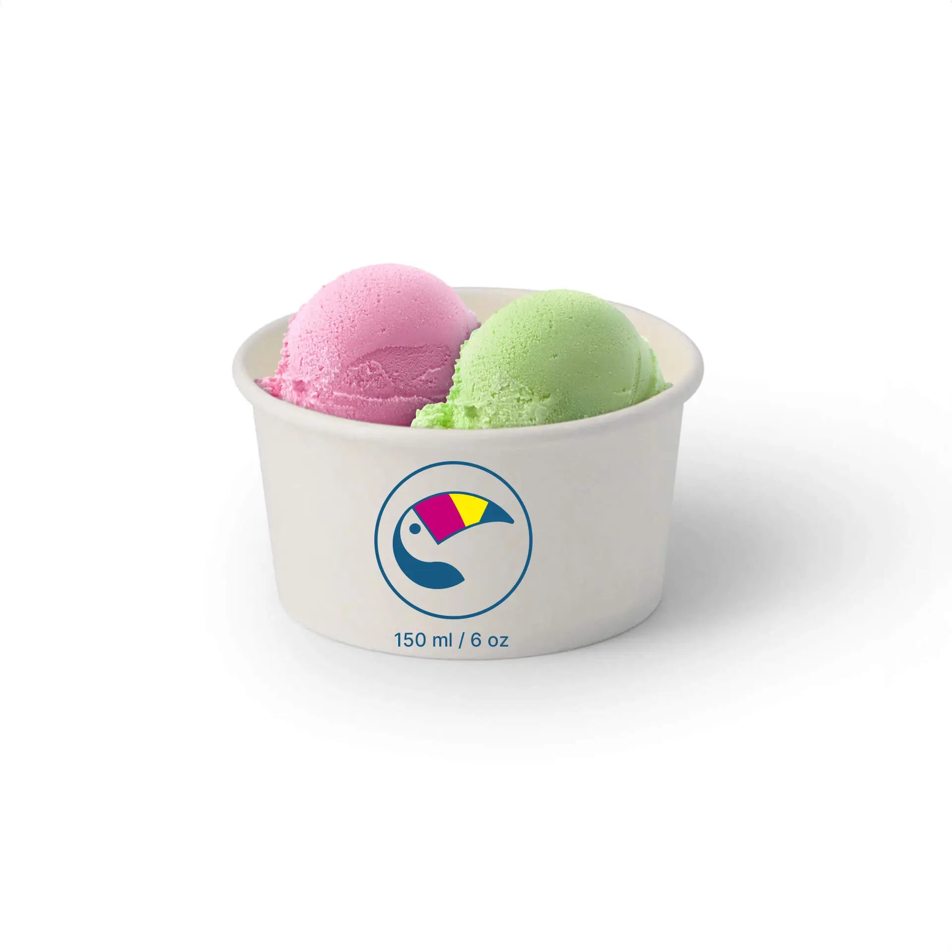 Eisbecher individuell bedruckt - optional mit festsitzendem Deckel