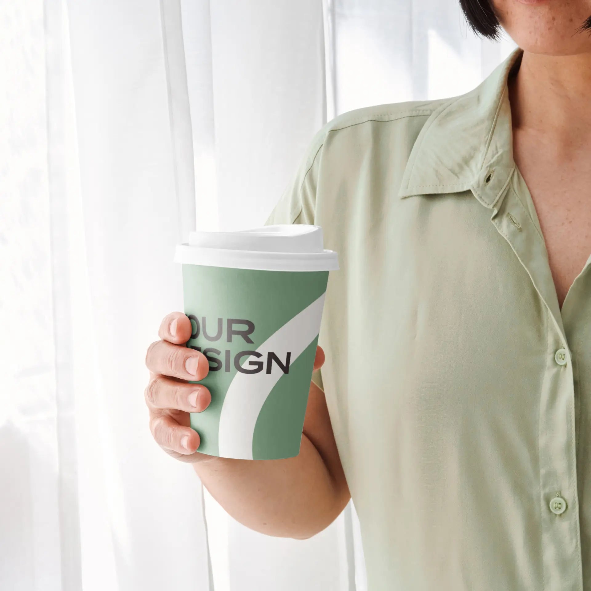 Einwandige bedruckte Pappbecher- Coffee to go Becher mit Logo