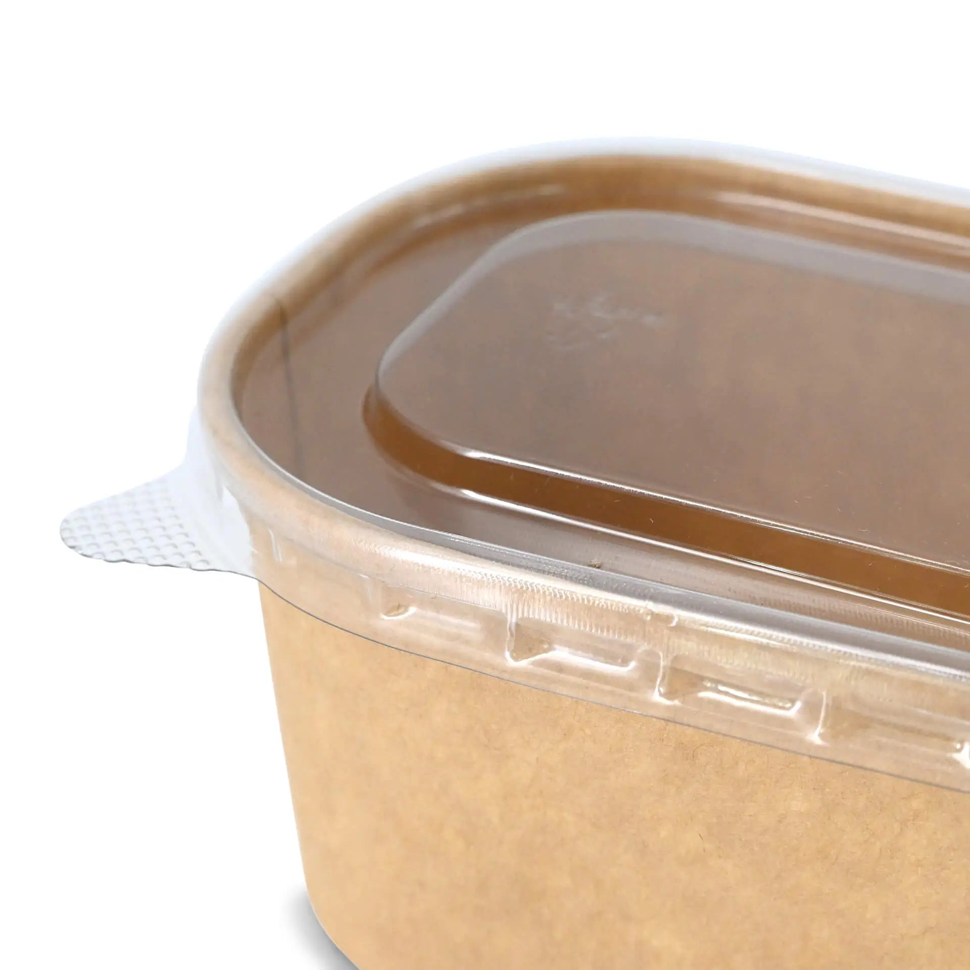 Deckel für Salatschalen, aus rPET, transparent, 11 x 8 cm, ohne Druck