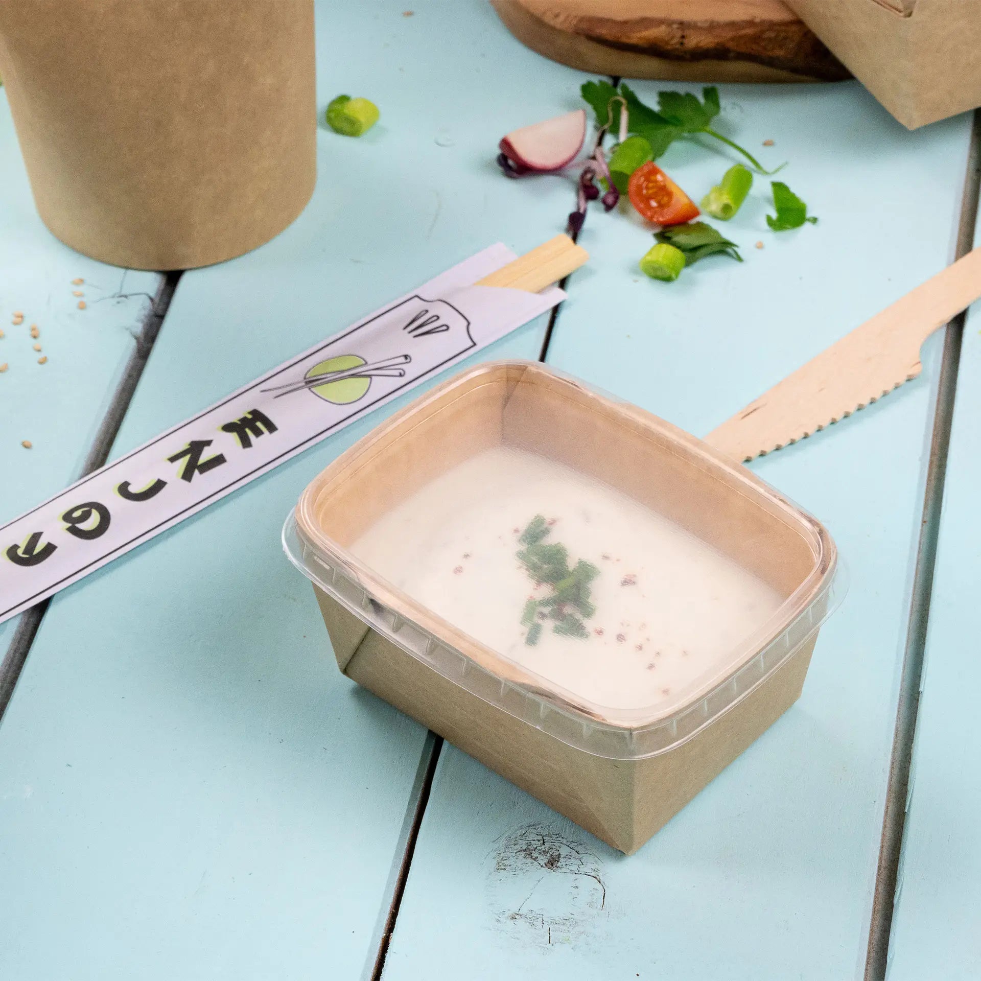 Deckel für Salatschalen, aus rPET, transparent, 11 x 8 cm, ohne Druck