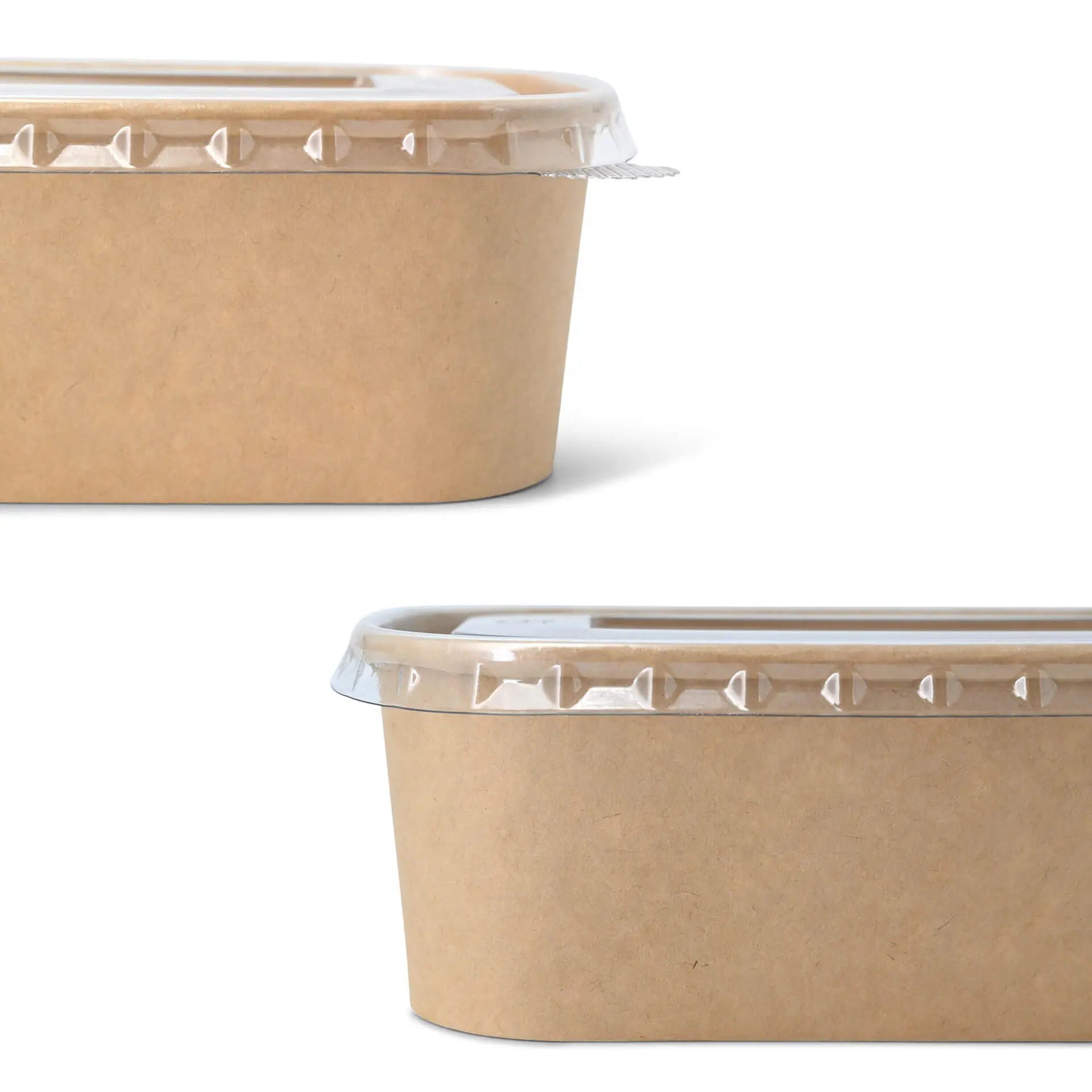 Deckel für Salatschalen, aus rPET, transparent, 17,5 x 12,5 cm, ohne Druck