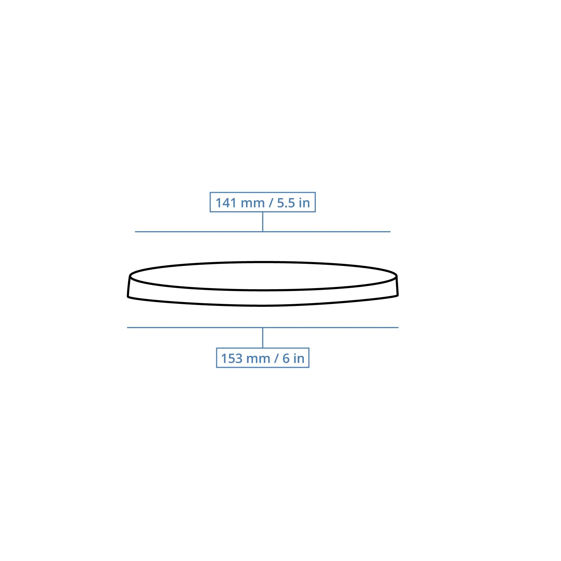 Deckel für Salatschalen, aus rPET, transparent, 150 mm, ohne Druck