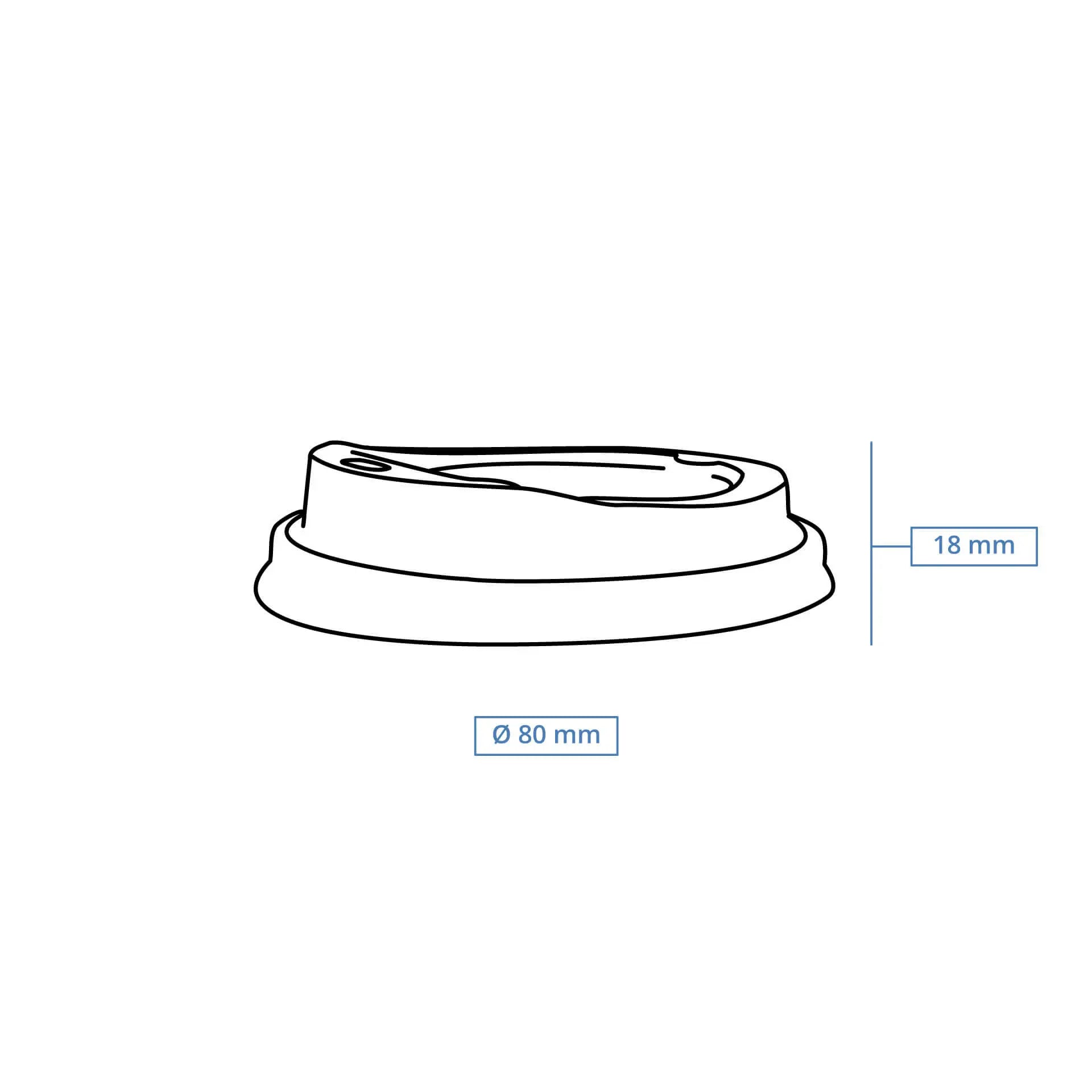 Deckel für Trinkbecher, mit Trinköffnung, aus CPLA, weiß, 80 mm, ohne Druck