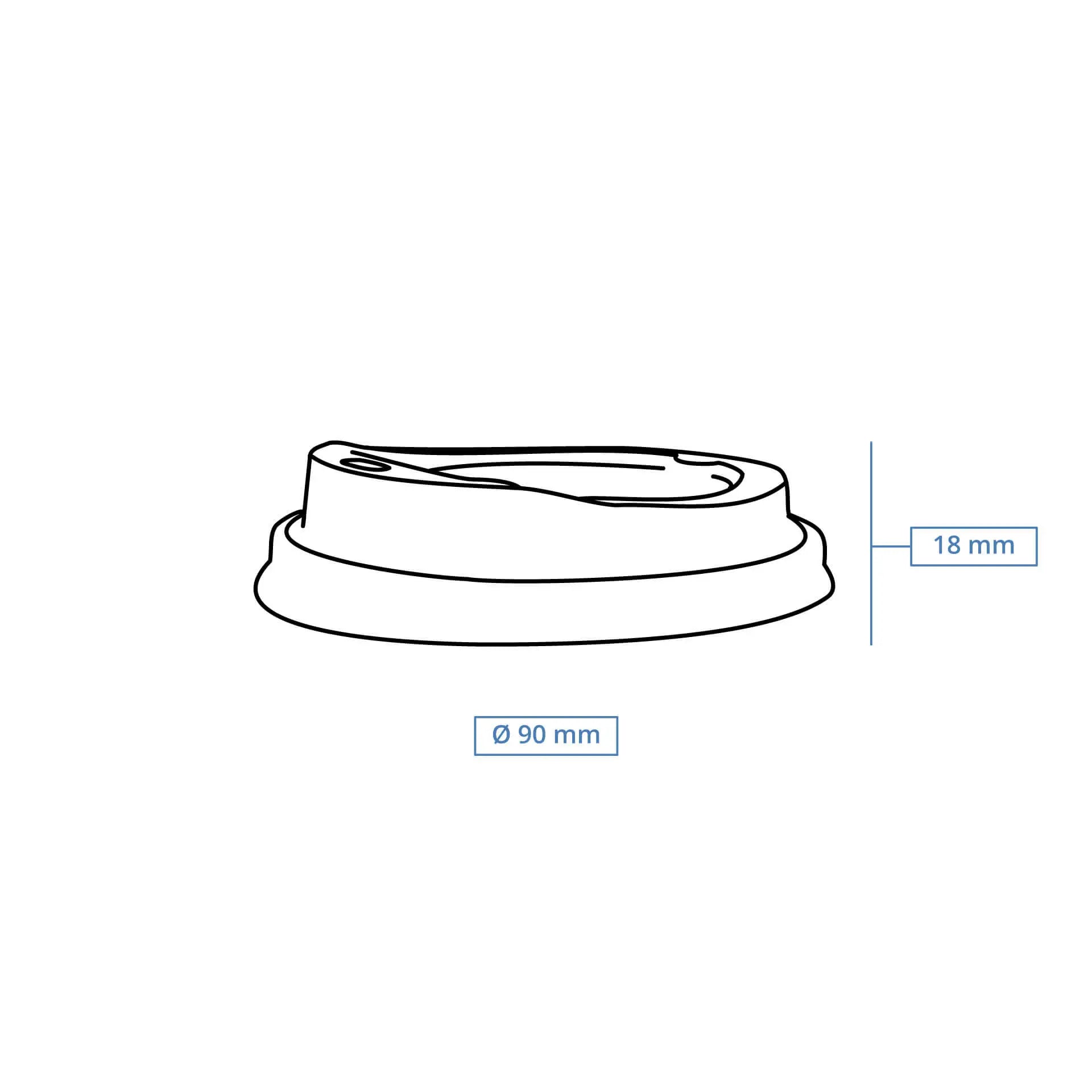 Deckel für Trinkbecher, mit Trinköffnung, aus CPLA, weiß, 90 mm, ohne Druck