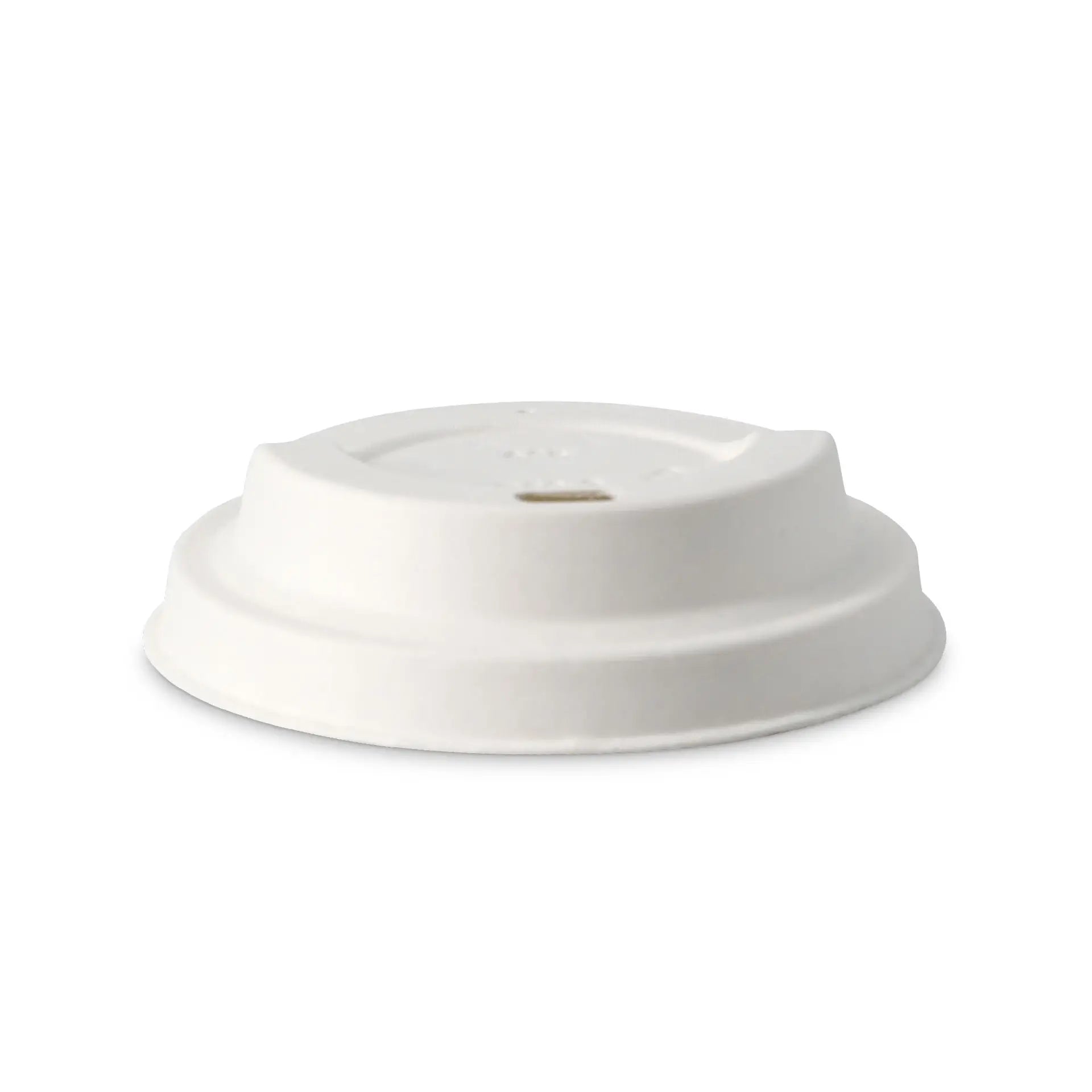 Deckel für Pappbecher, mit Trinköffnung, aus Pappe, unbeschichtet, weiß, 80 mm, ohne Druck