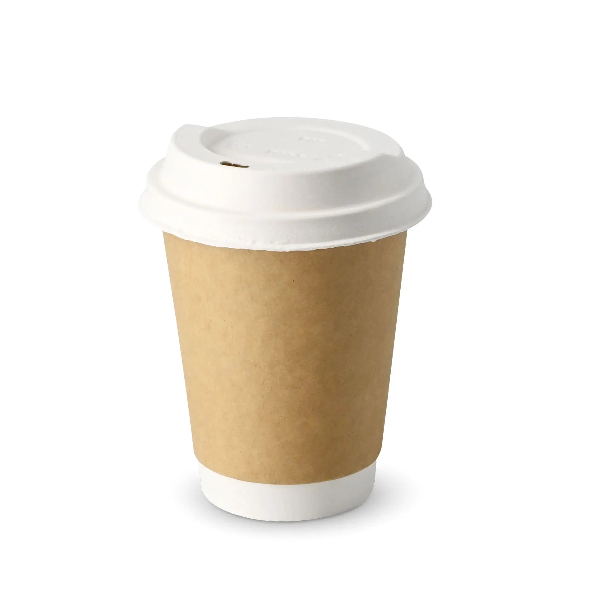 Deckel für Pappbecher, mit Trinköffnung, aus Pappe, unbeschichtet, weiß, 90 mm, ohne Druck