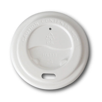 Deckel für Trinkbecher, mit Trinköffnung, aus PS, weiß, 62 mm, ohne Druck