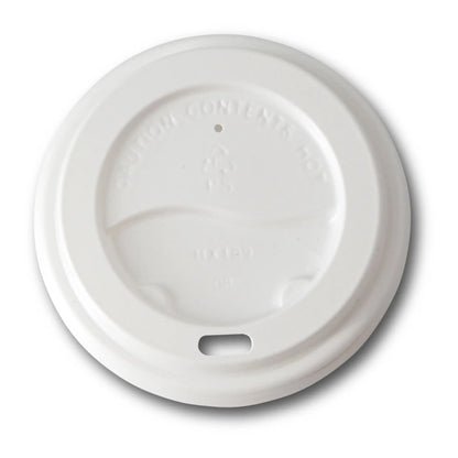 Deckel für Trinkbecher, mit Trinköffnung, aus PS, weiß, 80 mm, ohne Druck