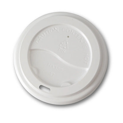 Deckel für Trinkbecher, mit Trinköffnung, aus PS, weiß, 90 mm, ohne Druck