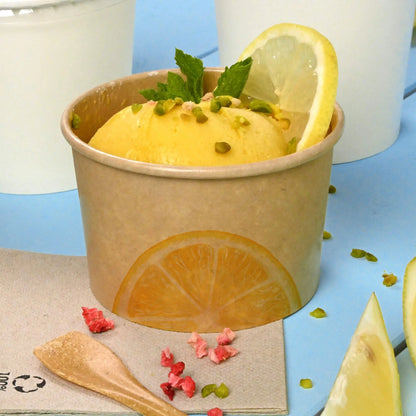 Eisbecher individuell bedruckt - optional mit festsitzendem Deckel