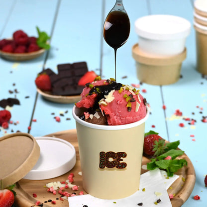 Eisbecher individuell bedruckt - optional mit festsitzendem Deckel