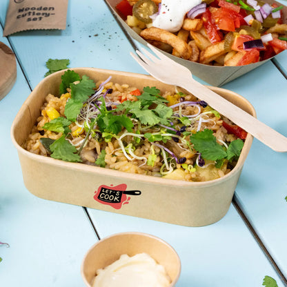 Bedruckte Salatschalen (rechteckig) - Salatschalen mit Logo bedruckbar