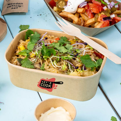 Bedruckte Salatschalen (rechteckig) - Salatschalen mit Logo bedruckbar