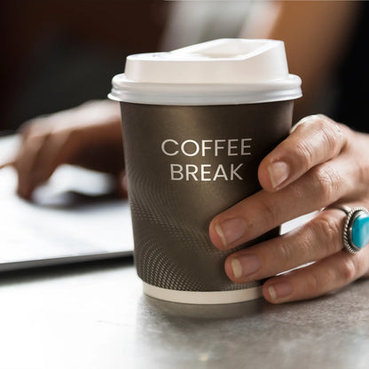 Doppelwandige bedruckte Pappbecher - Coffee Becher to go mit Logo