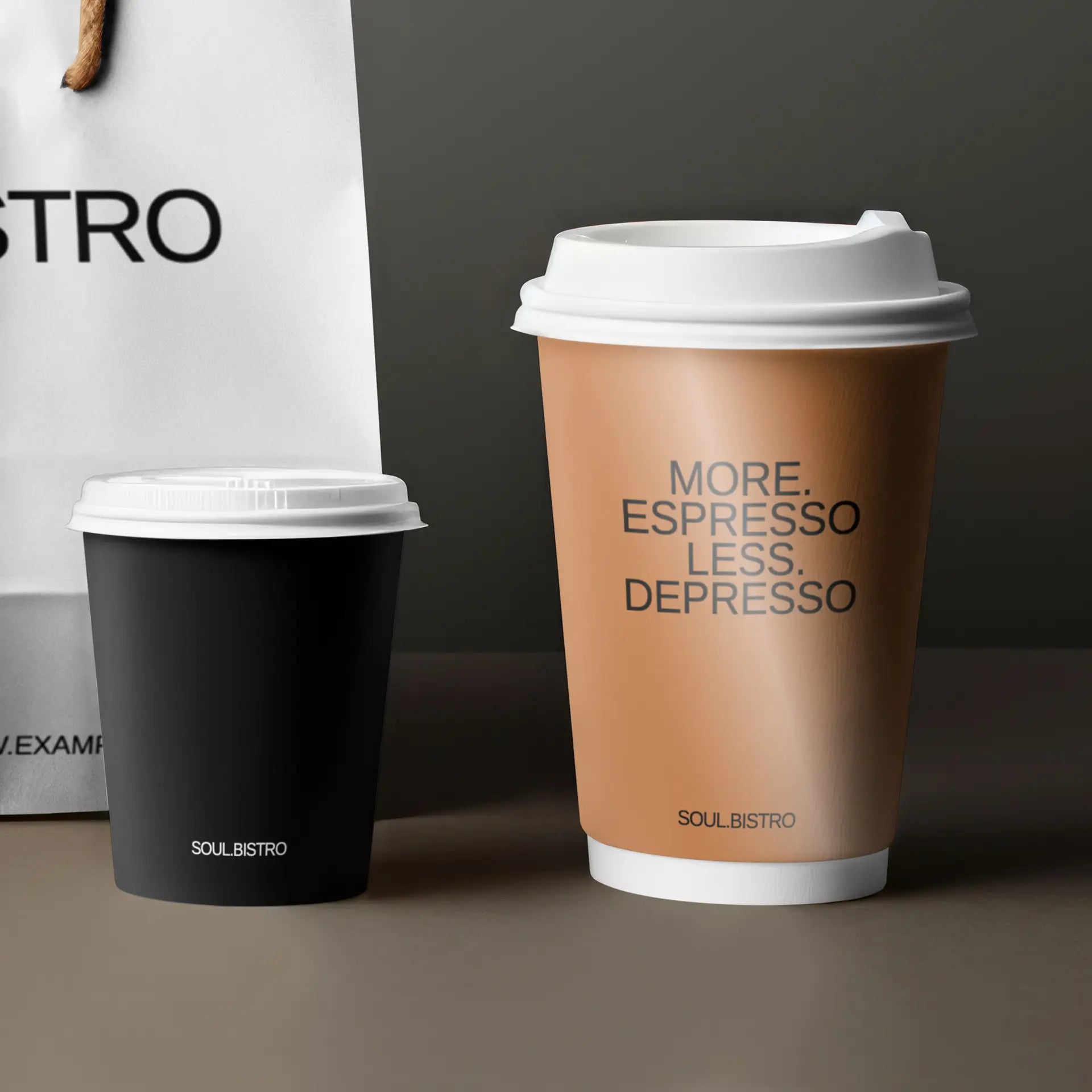 Doppelwandige bedruckte Pappbecher - Coffee Becher to go mit Logo