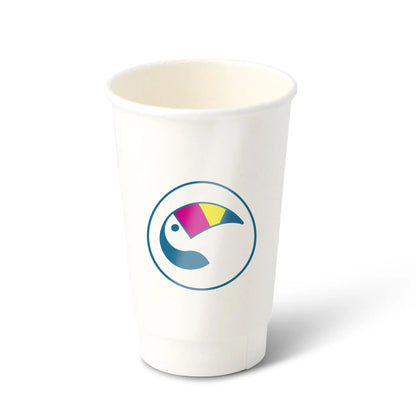 Expresslieferung: Bedruckte Pappbecher (doppelwandig) - Coffee Becher to go mit Logo