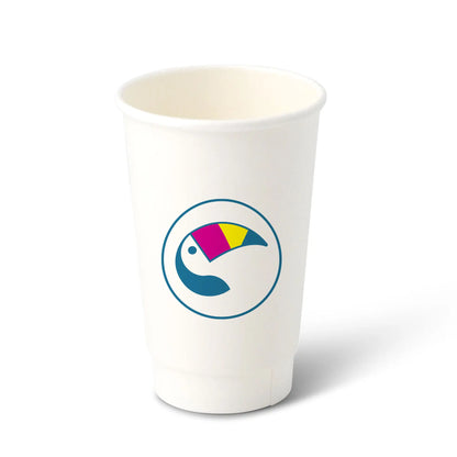 Expresslieferung: Bedruckte Pappbecher (doppelwandig) - Coffee Becher to go mit Logo