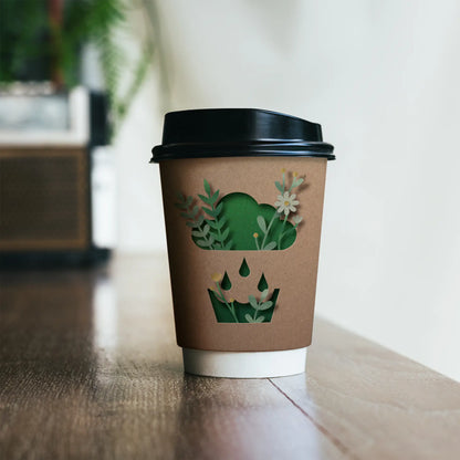 Doppelwandige bedruckte Pappbecher - Coffee Becher to go mit Logo