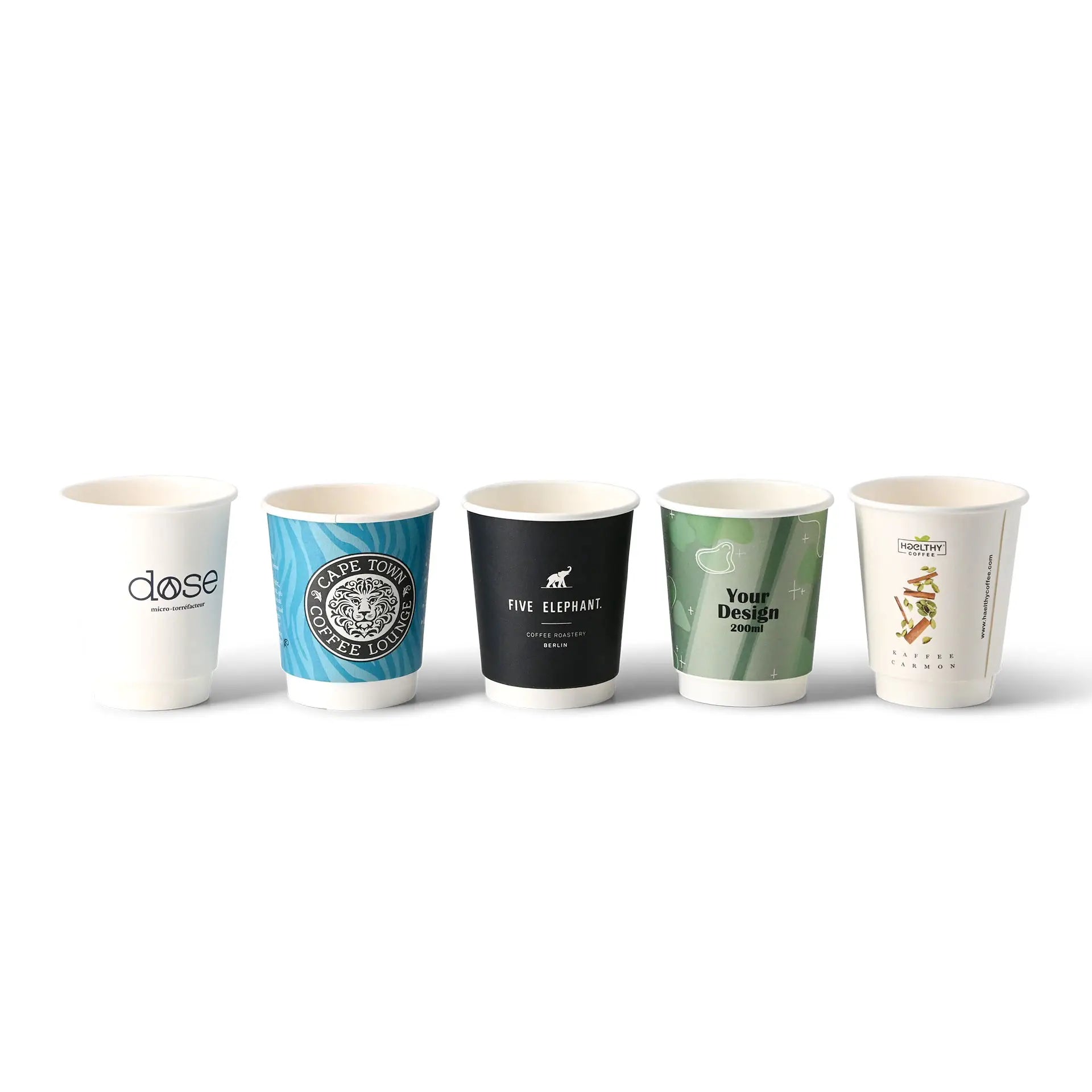 Expresslieferung: Bedruckte Pappbecher (doppelwandig) - Coffee Becher to go mit Logo