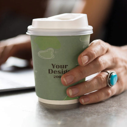 Expresslieferung: Bedruckte Pappbecher (doppelwandig) - Coffee Becher to go mit Logo