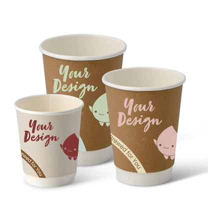Bedruckte Pappbecher (doppelwandig) - Coffee to go Becher mit Logo
