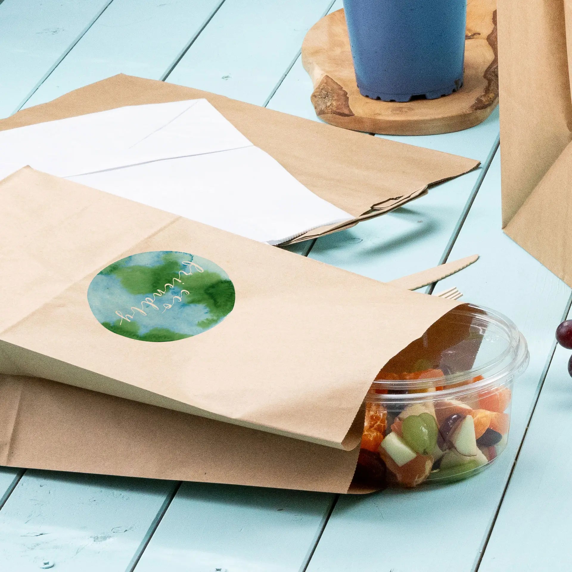 Papiertüten mit Logo - Papiertragetaschen ohne Henkel