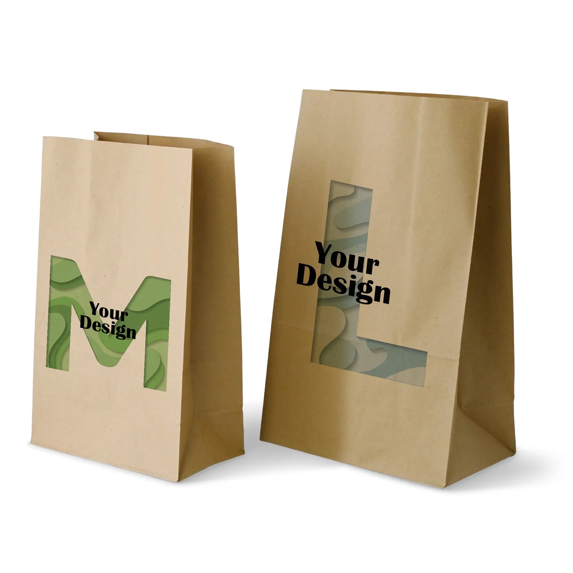 Papiertüten mit Logo - Papiertragetaschen ohne Henkel
