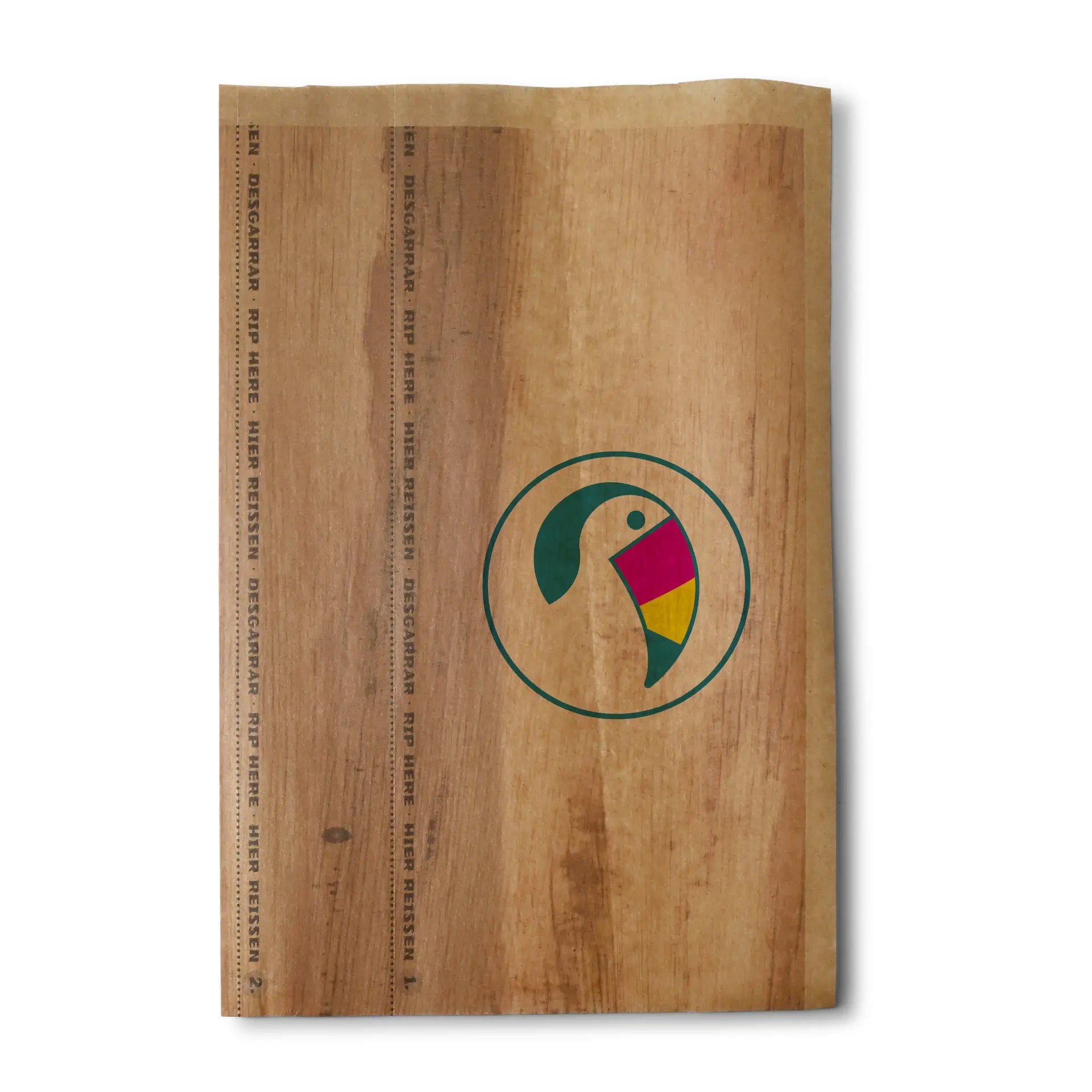 Wraptasche bedruckt  mit Klebeverschluss - Wrappapier mit Logo