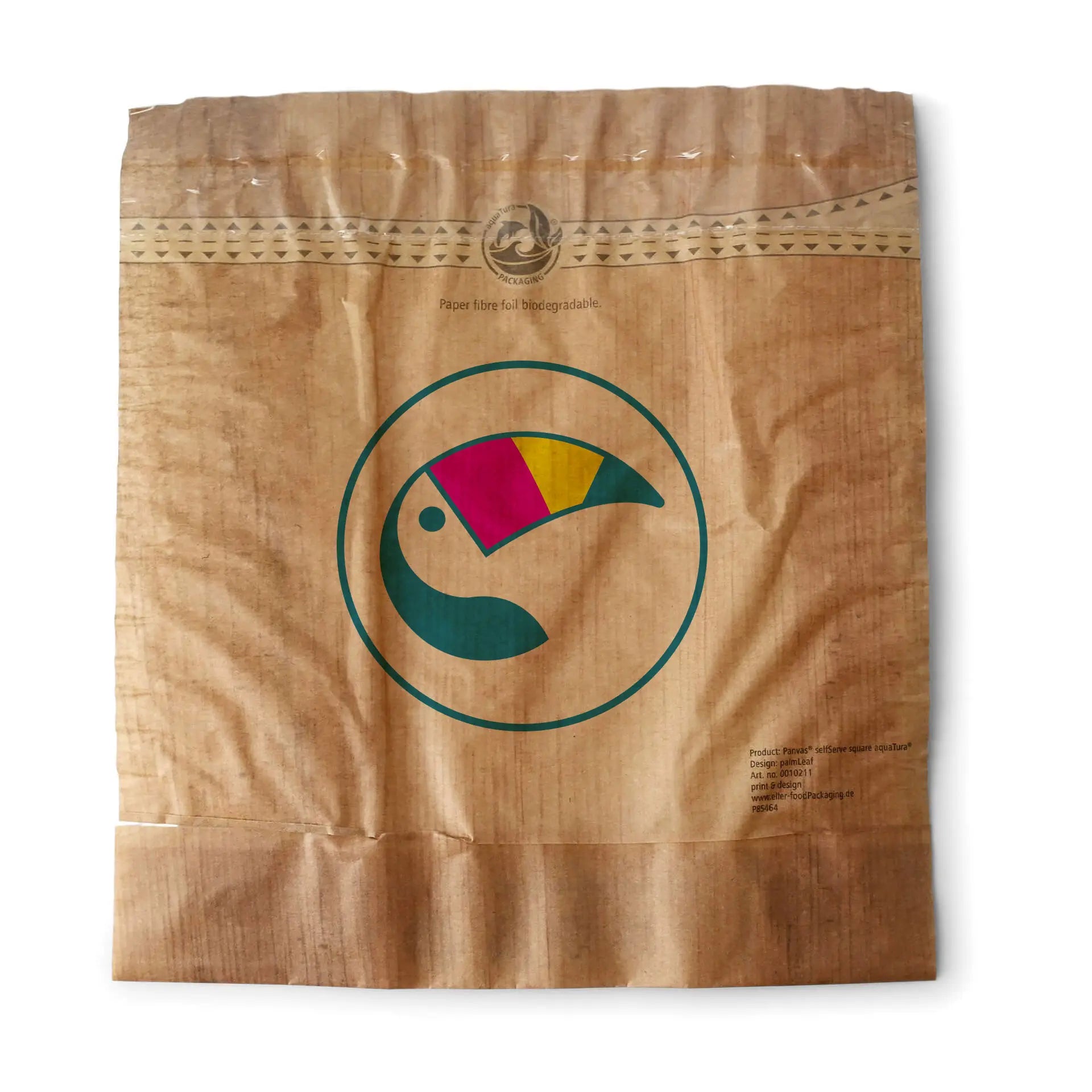 Snacktasche bedruckt (mit Folienfenster und Klebeverschluss) - Brötchentasche mit Logo