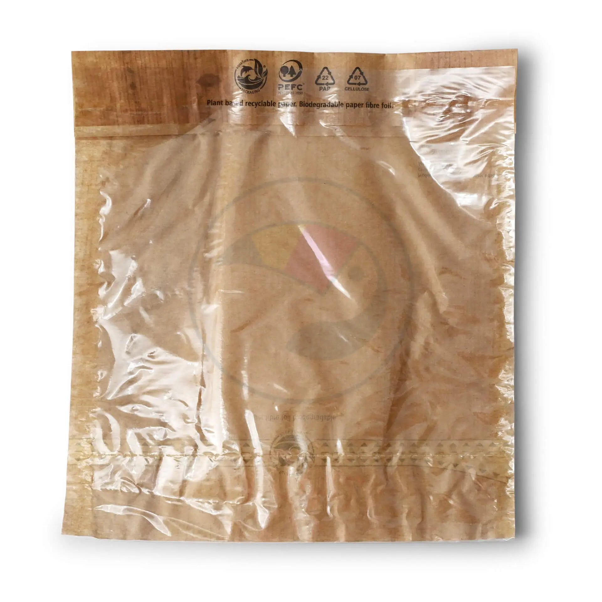 Snacktasche bedruckt (mit Folienfenster und Klebeverschluss) - Brötchentasche mit Logo