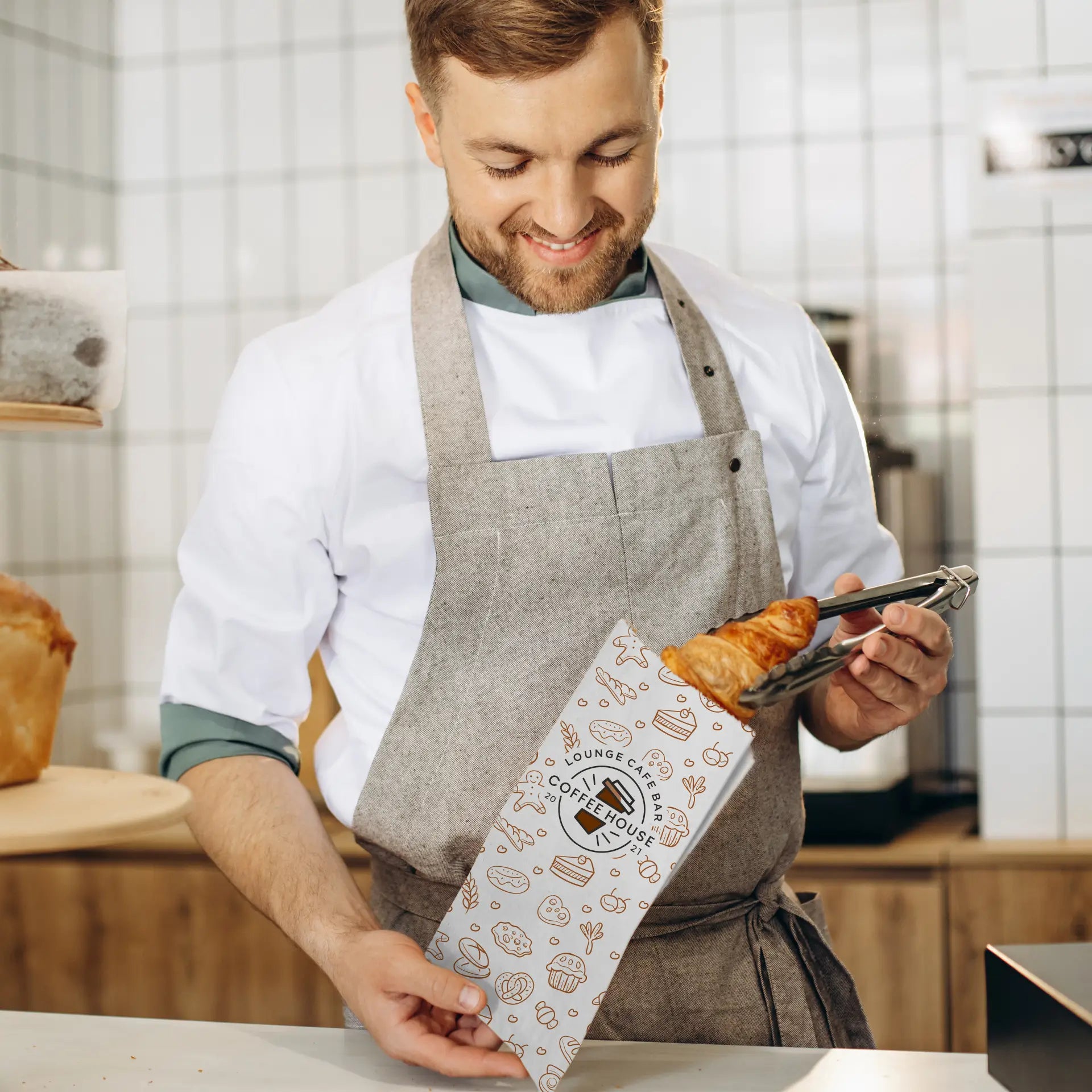 Brötchentüten bedruckt mit individuellen Logo - Faltenbeutel bedruckt