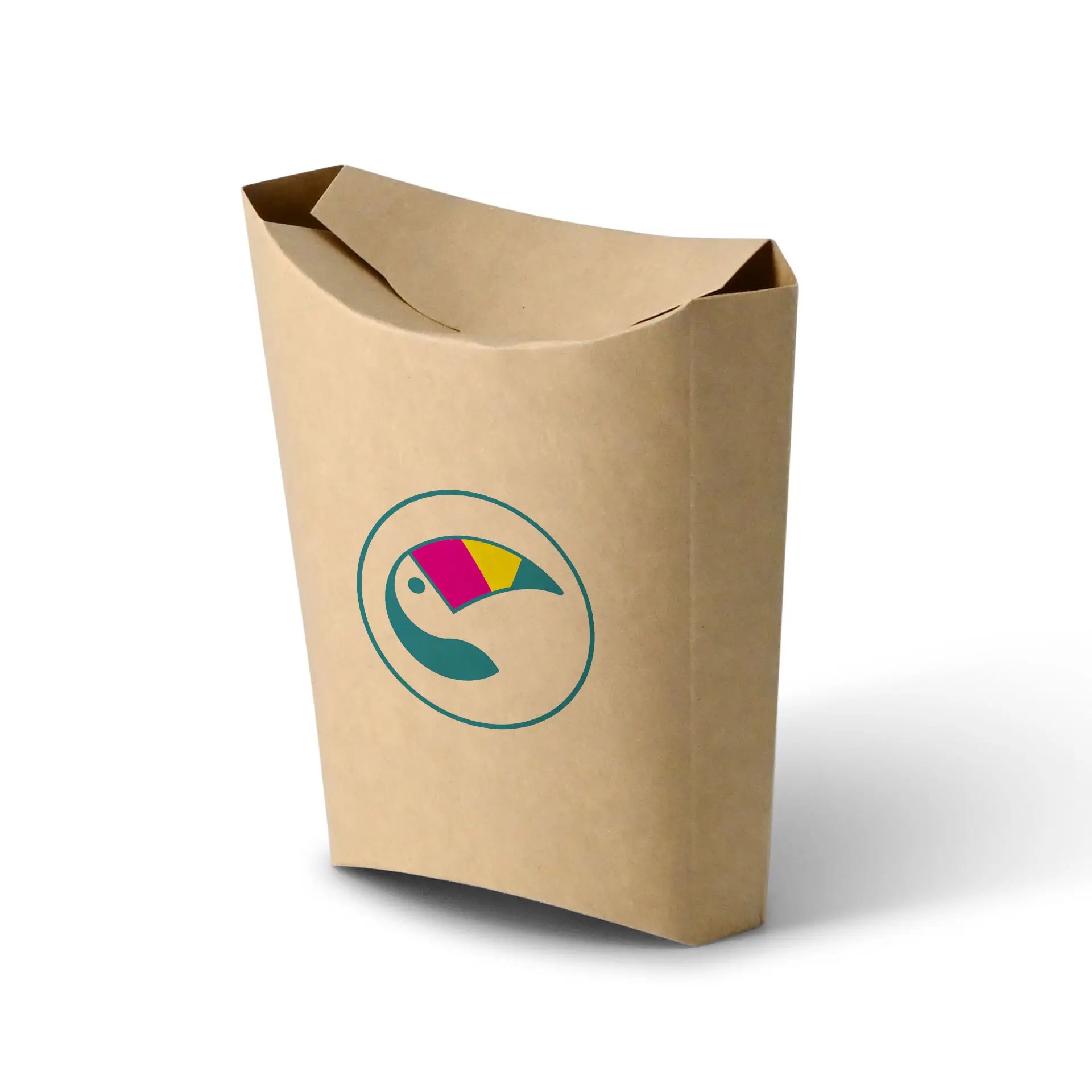 Pommes Verpackung bedruckt (verschließbar) - Pommes Box mit Logo