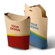 Pommes Verpackung bedruckt (verschließbar) - Pommes Box mit Logo