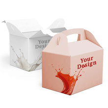 Expresslieferung: Lunchbox aus Pappe bedrucken, to go Verpackungen mit Tragegriff