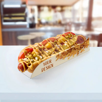 Hot Dog Verpackung bedrucken, Hot Dog Schale individuell gestalten