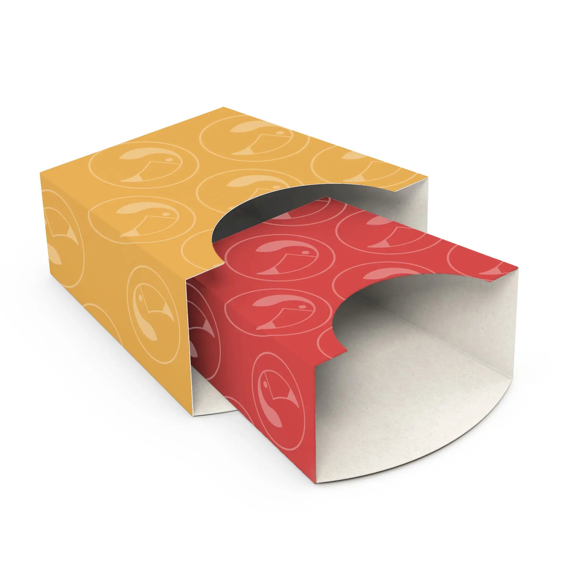 Weiße Bedruckte Pommes Schütten mit Logo