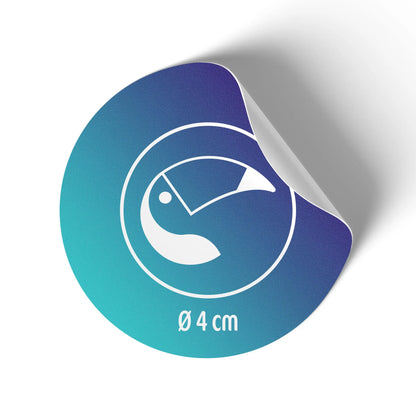 Etikettenrolle bedruckt, Aufkleber individuell gestalten