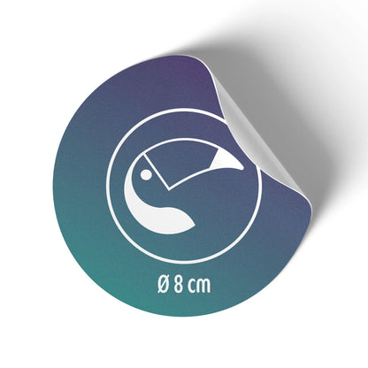 Etikettenrolle bedruckt, Aufkleber individuell gestalten