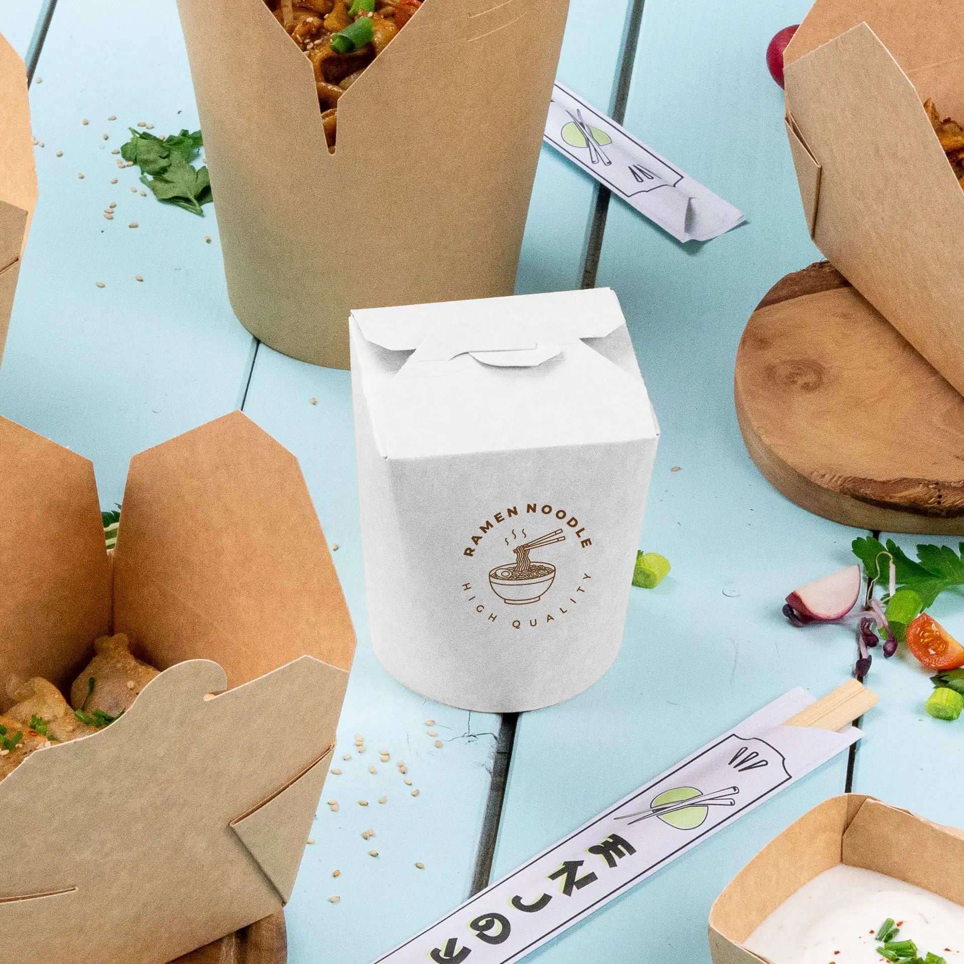 Asiaboxen individuell bedrucken - bedruckte Nudelboxen