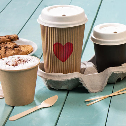 Coffee to go Becher - Riffelbecher für Heißgetränke