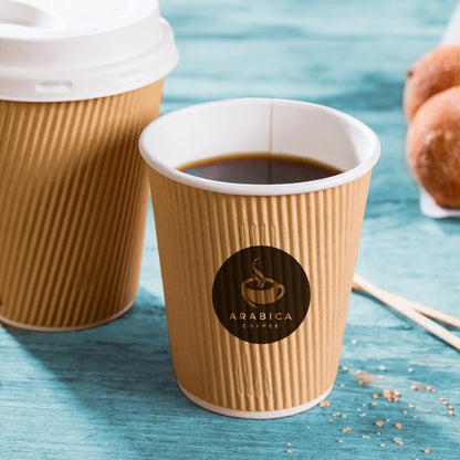 Coffee to go Becher - Riffelbecher für Heißgetränke