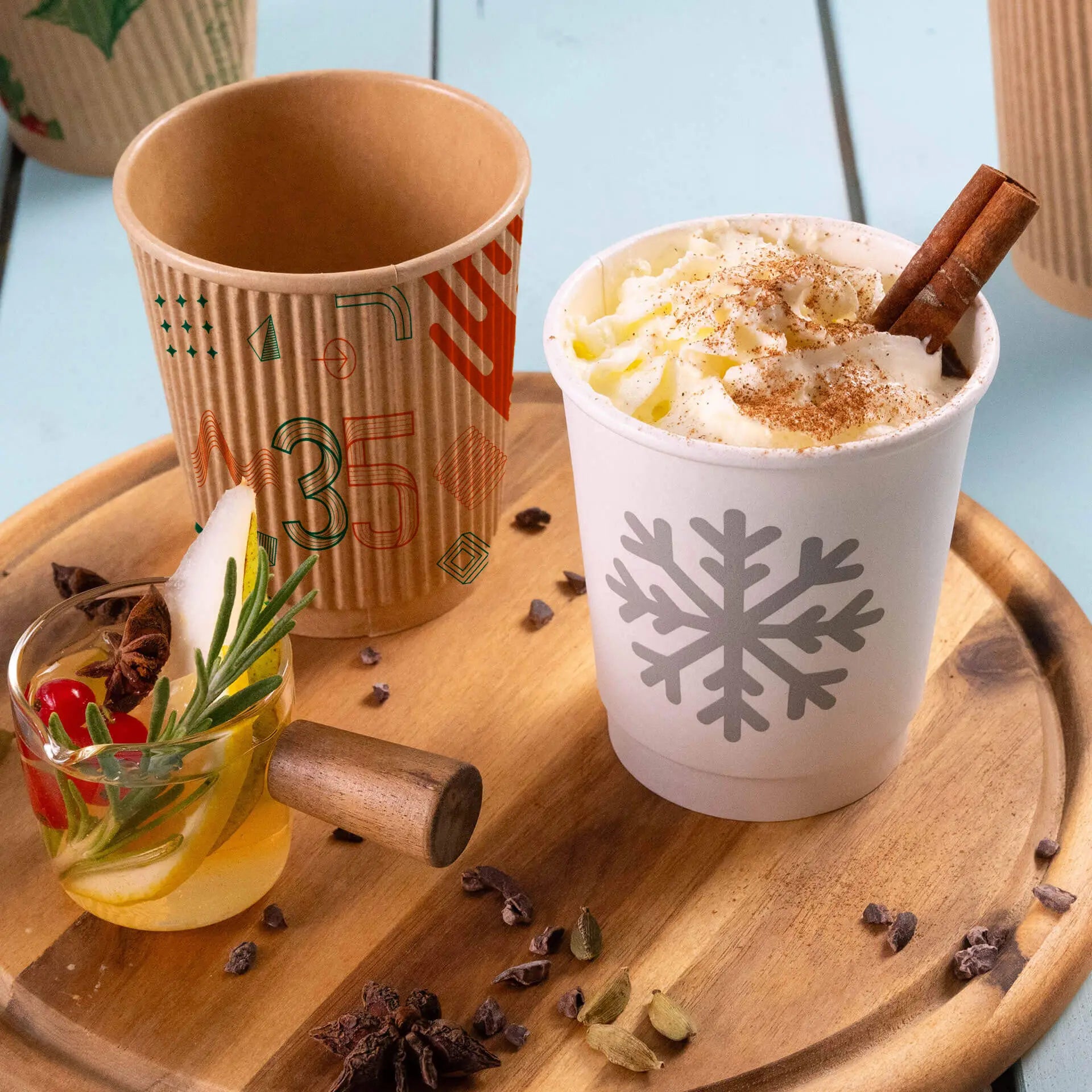 Coffee to go Becher - Riffelbecher für Heißgetränke