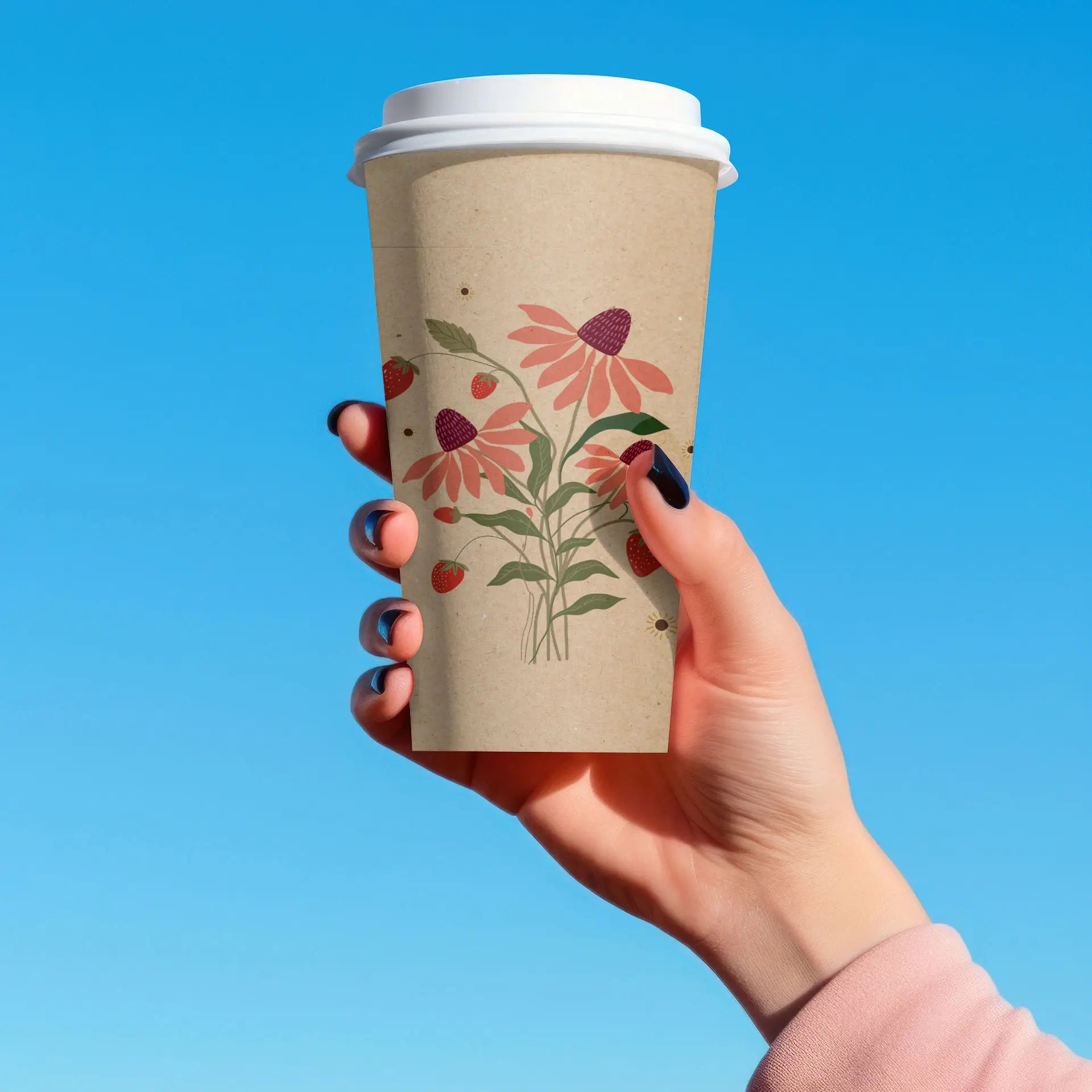 Einwandige bedruckte Pappbecher- Coffee to go Becher mit Logo