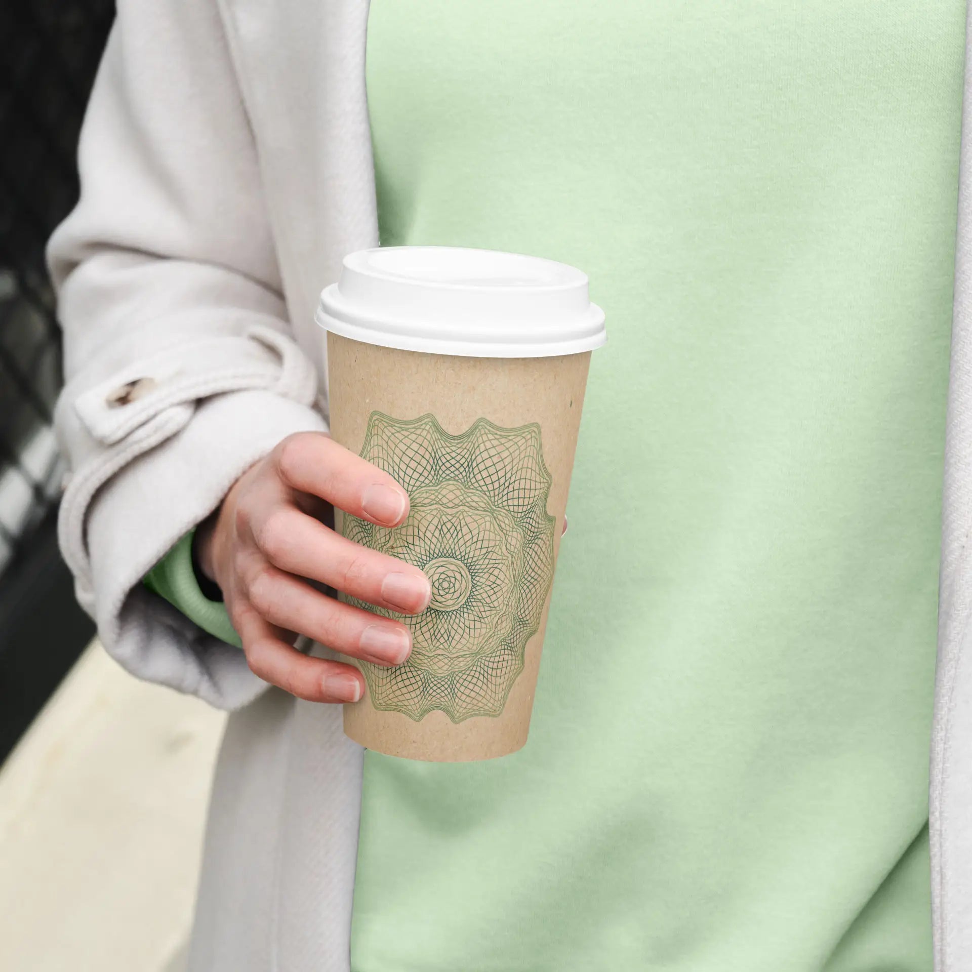 Einwandige bedruckte Pappbecher- Coffee to go Becher mit Logo