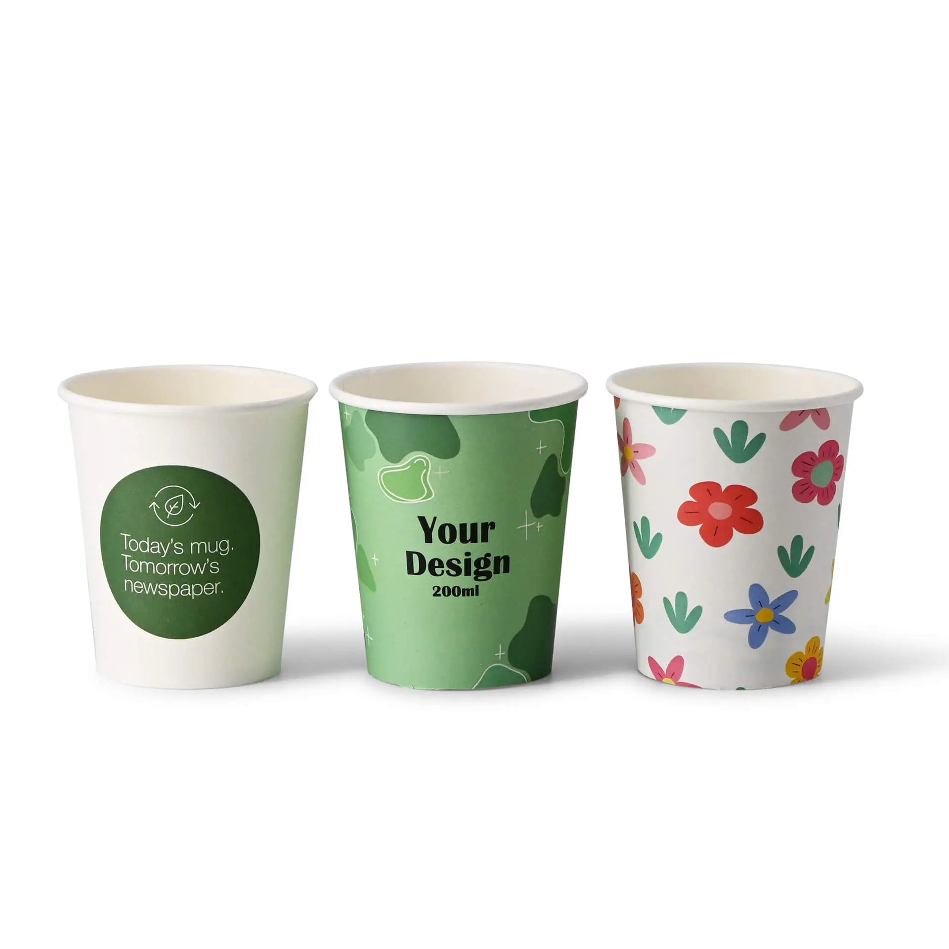 Einwandige bedruckte Pappbecher- Coffee to go Becher mit Logo