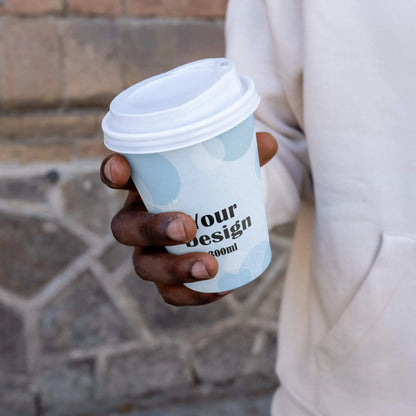 Einwandige bedruckte Pappbecher- Coffee to go Becher mit Logo