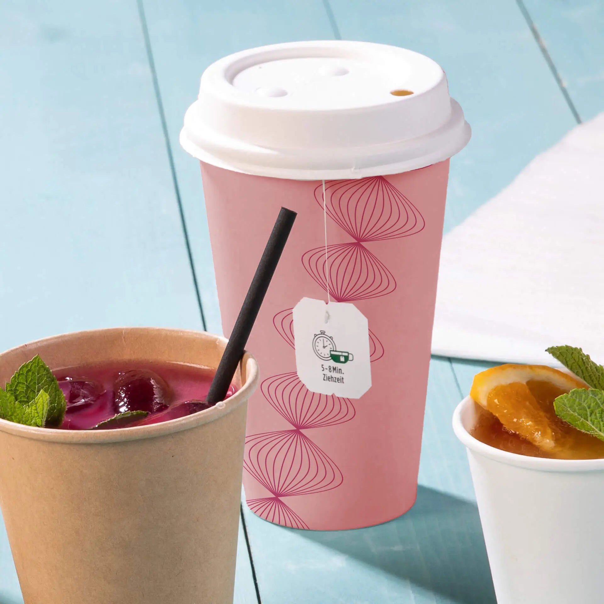 Einwandige bedruckte Pappbecher- Coffee to go Becher mit Logo
