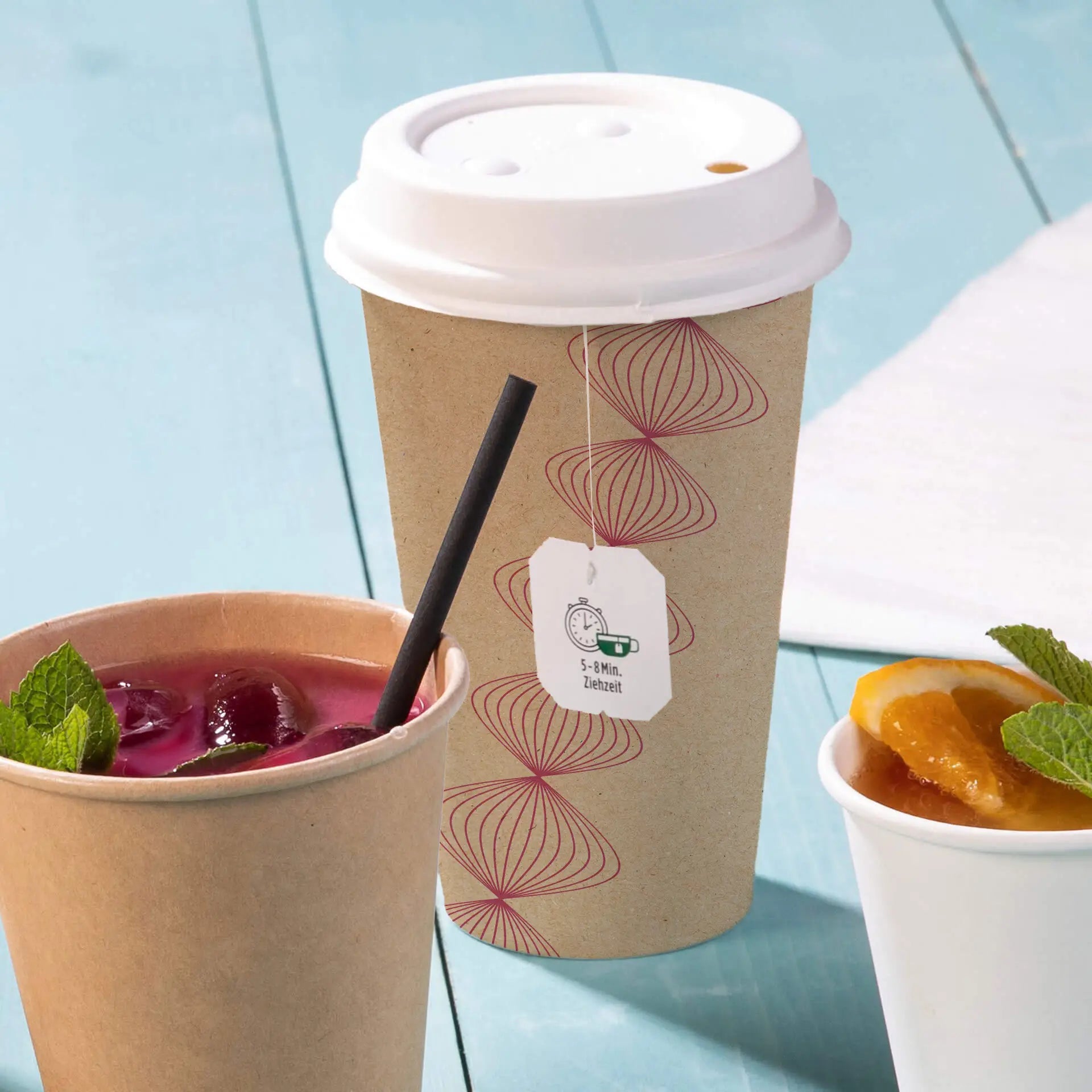 Einwandige bedruckte Pappbecher- Coffee to go Becher mit Logo