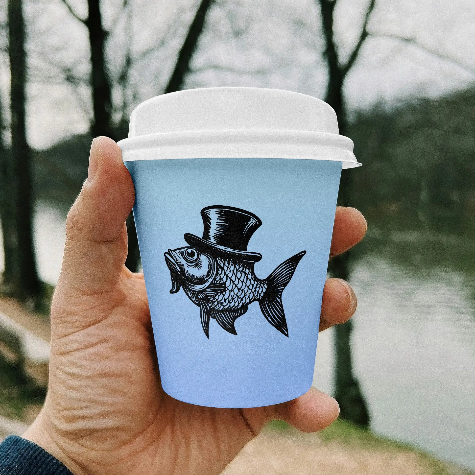 Einwandige bedruckte Pappbecher- Coffee to go Becher mit Logo