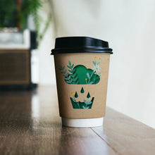 Expresslieferung: Bedruckte Pappbecher, innen weiß & außen braun (doppelwandig) - Coffee to go Becher mit Logo